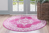 Mystic Oasis Collection Area Rug -  Mirage Round Pink  lifestyle 43
