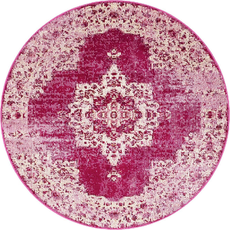 Mystic Oasis Collection Area Rug -  Mirage Round Pink  lifestyle 31
