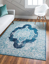 Mystic Oasis Collection Area Rug -  Mirage Rectangle Navy Blue  lifestyle 4