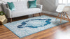 Mystic Oasis Collection Area Rug -  Mirage Rectangle Navy Blue  lifestyle 7