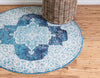 Mystic Oasis Collection Area Rug -  Mirage Round Navy Blue  lifestyle 38