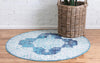 Mystic Oasis Collection Area Rug -  Mirage Round Navy Blue  lifestyle 44