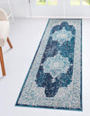 Mystic Oasis Collection Area Rug -  Mirage Runner Navy Blue  lifestyle 33