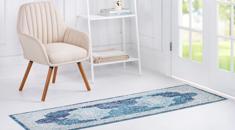 Mystic Oasis Collection Area Rug -  Mirage Runner Navy Blue  lifestyle 39