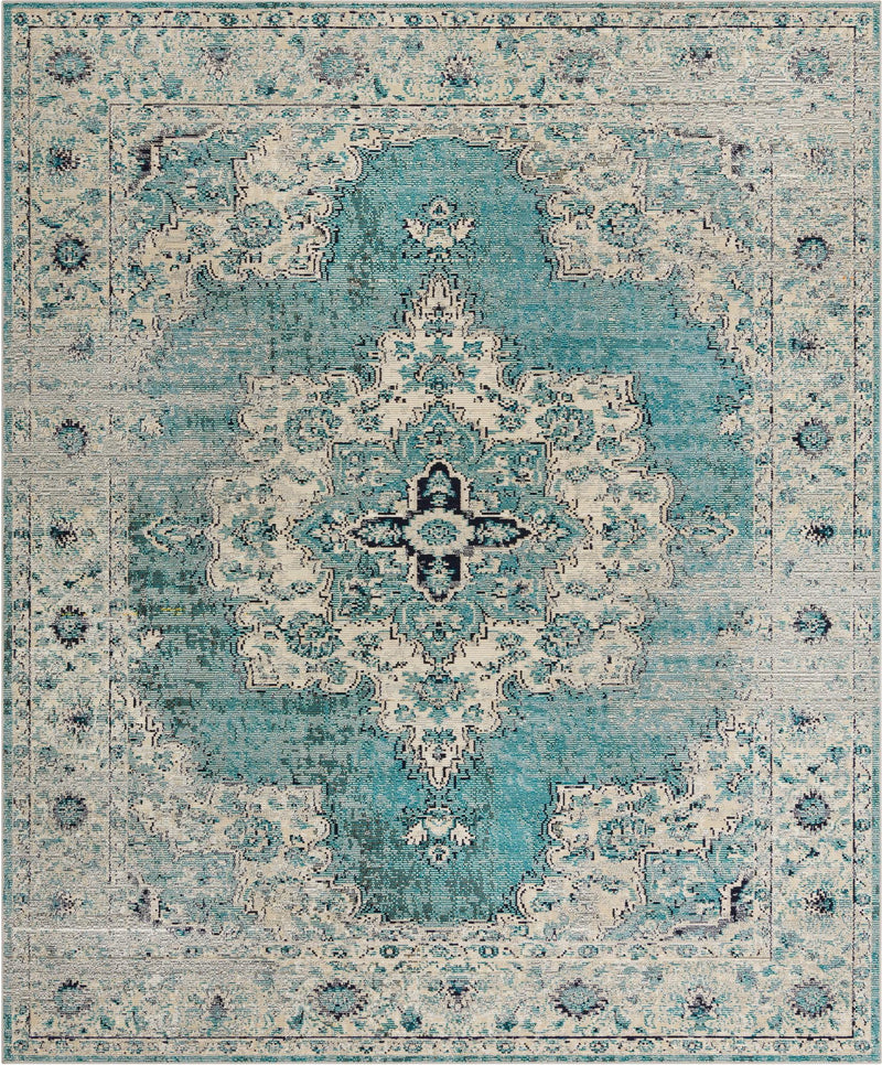 Mystic Oasis Collection Area Rug -  Mirage Rectangle Turquoise  lifestyle 2