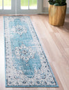 Mystic Oasis Collection Area Rug -  Mirage Runner Turquoise  lifestyle 35