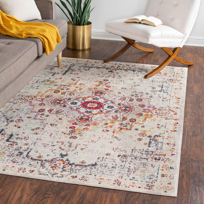 Mystic Oasis Collection Area Rug -  Nomad Rectangle Beige  lifestyle 67