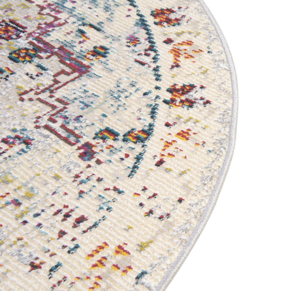 Mystic Oasis Collection Area Rug -  Nomad Round Beige  lifestyle 109