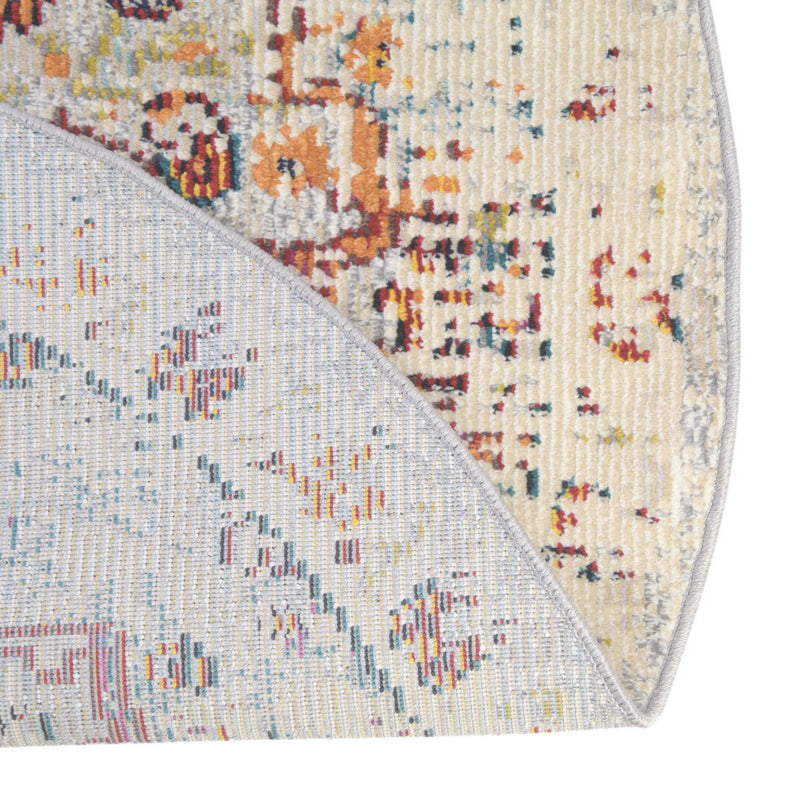 Mystic Oasis Collection Area Rug -  Nomad Round Beige  lifestyle 117