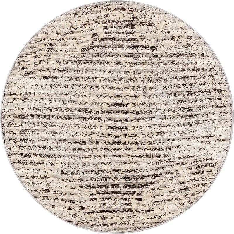 Mystic Oasis Collection Area Rug -  Nomad Round Light Gray  lifestyle 54