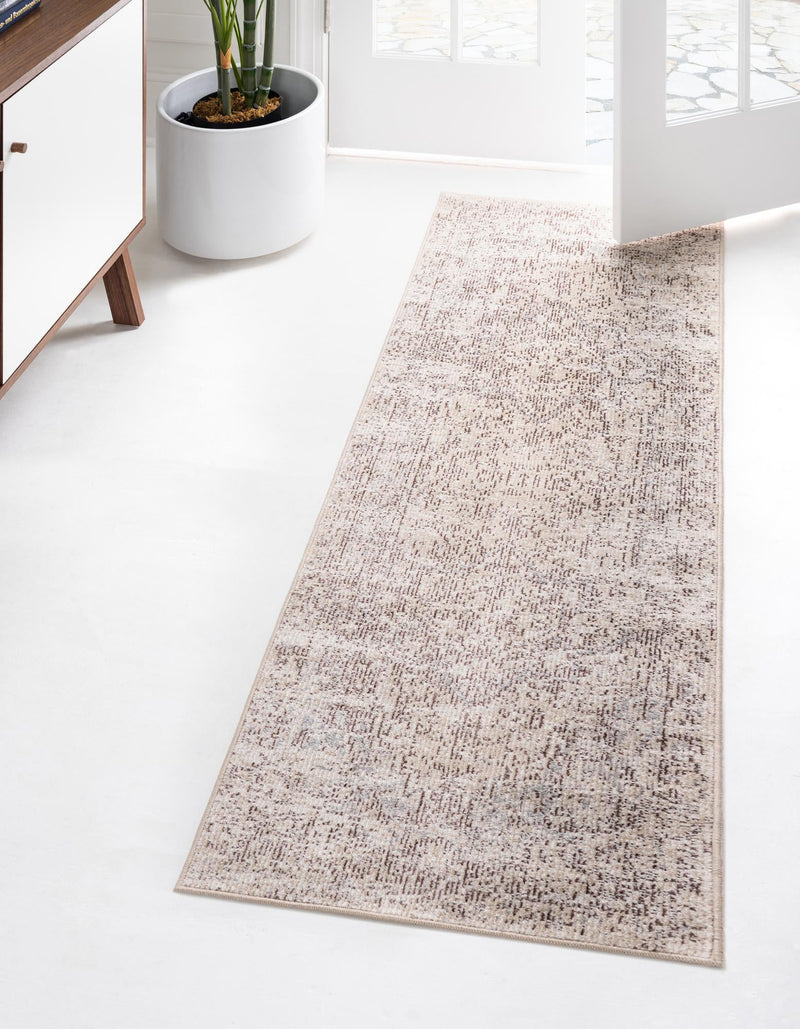 Mystic Oasis Collection Area Rug -  Nomad Runner Light Gray  lifestyle 78