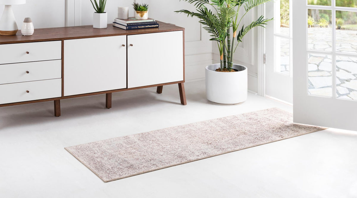 Mystic Oasis Collection Area Rug -  Nomad Runner Light Gray  lifestyle 88