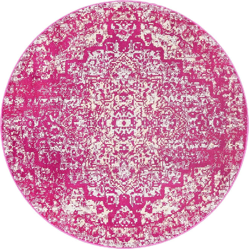 Mystic Oasis Collection Area Rug -  Nomad Round Pink  lifestyle 56