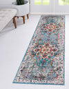 Mystic Oasis Collection Area Rug -  Nomad Runner Turquoise  lifestyle 21