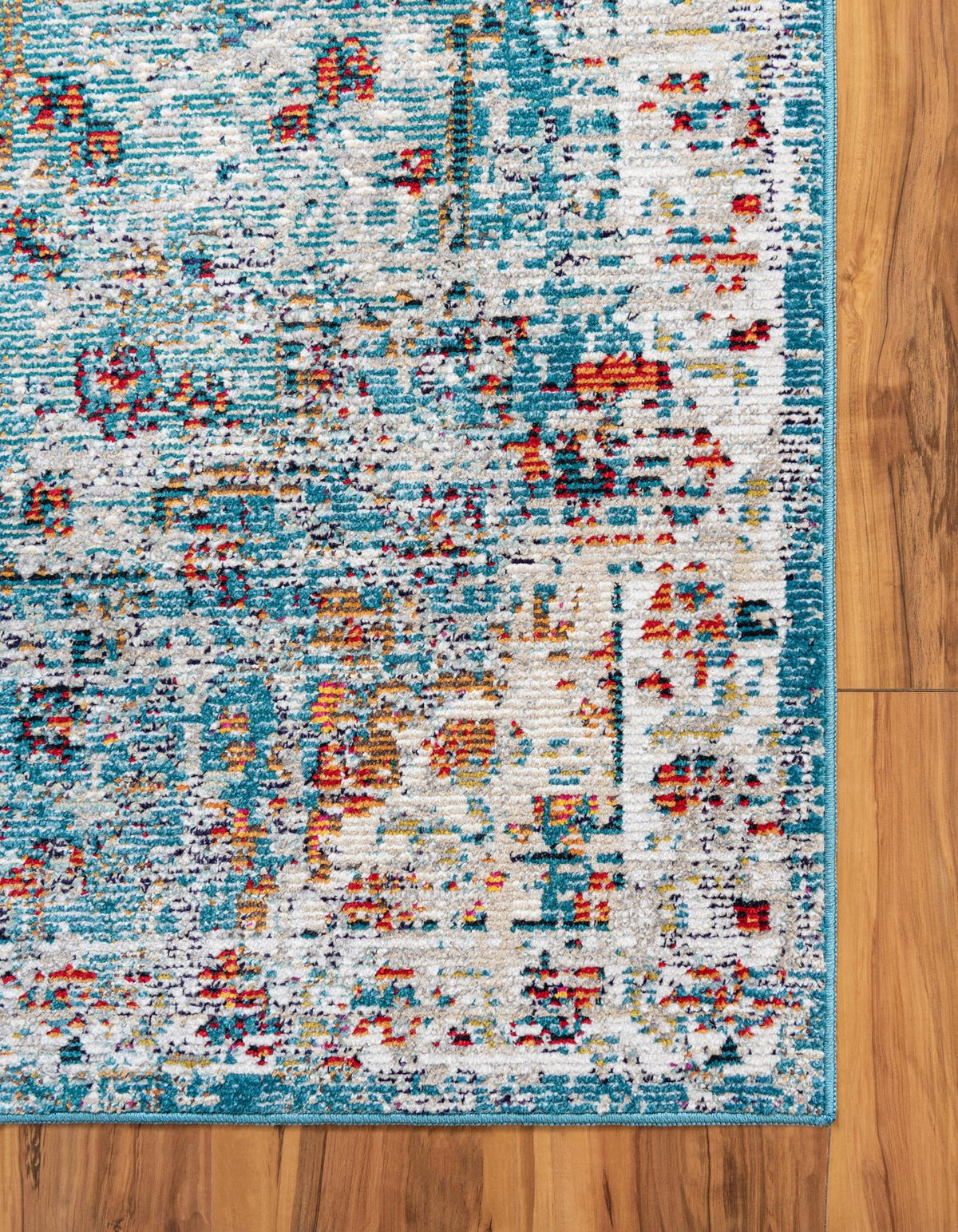 Mystic Oasis Collection Area Rug -  Nomad Runner Turquoise  lifestyle 36
