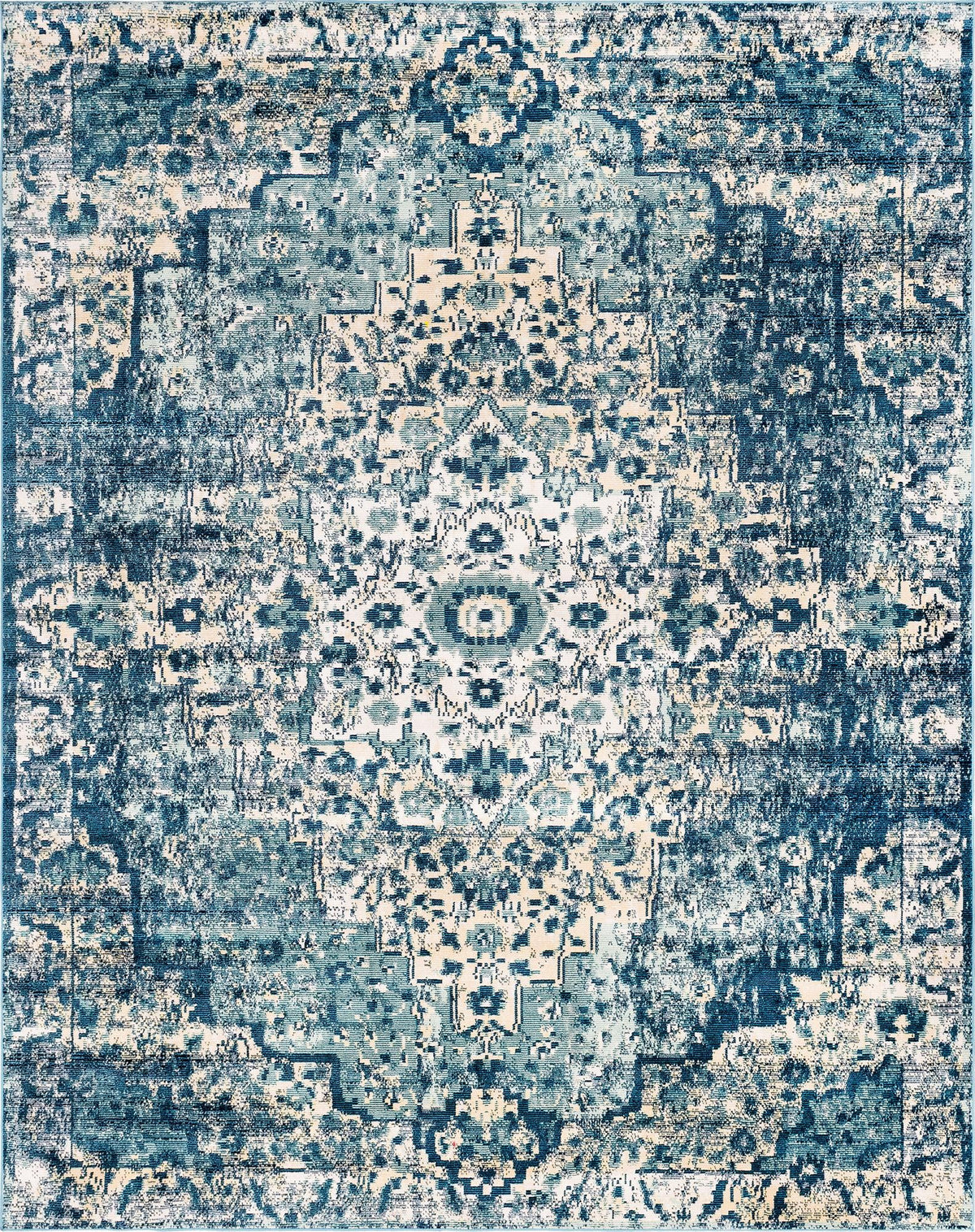 Mystic Oasis Collection Area Rug -  Nomad Rectangle Navy Blue  lifestyle 5