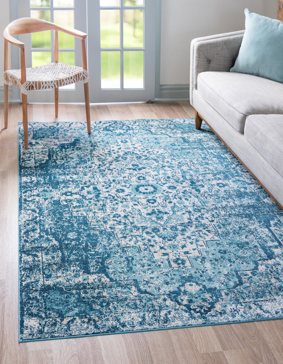 Mystic Oasis Collection Area Rug -  Nomad Rectangle Navy Blue  lifestyle 9