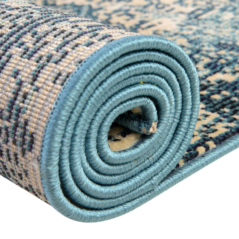 Mystic Oasis Collection Area Rug -  Nomad Rectangle Navy Blue  lifestyle 57
