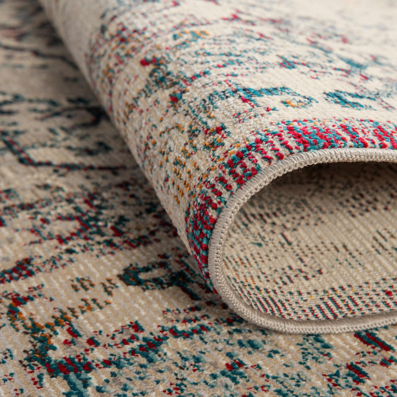 Mystic Oasis Collection Area Rug -  Caravan Round Gray  lifestyle 10