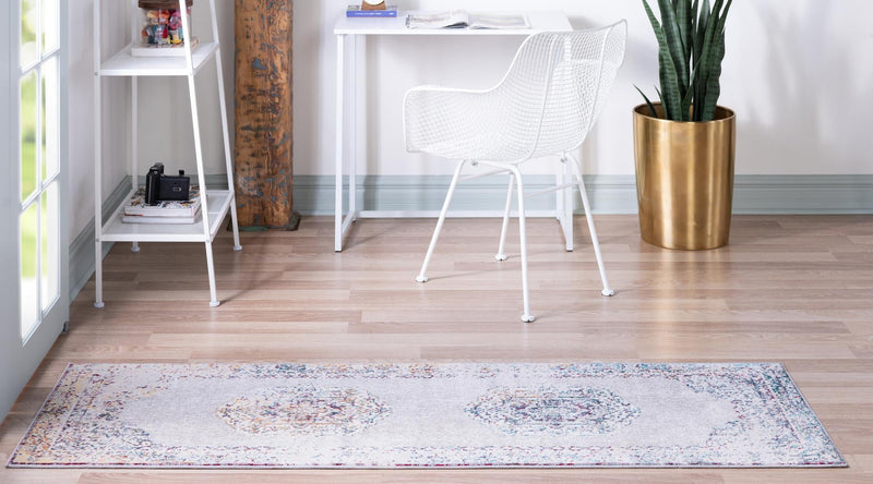 Mystic Oasis Collection Area Rug -  Caravan Runner Gray  lifestyle 33