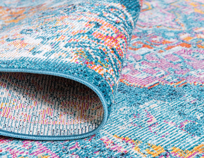 Mystic Oasis Collection Area Rug -  Caravan Rectangle Turquoise  lifestyle 14