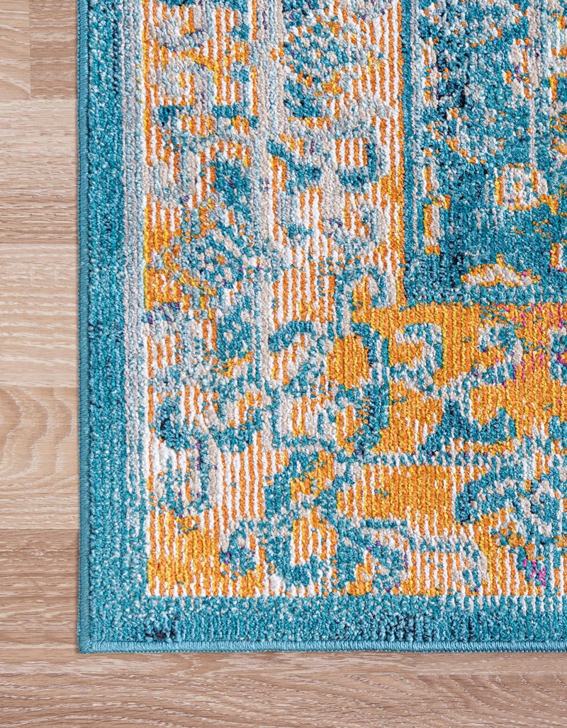 Mystic Oasis Collection Area Rug -  Caravan Rectangle Turquoise  lifestyle 18