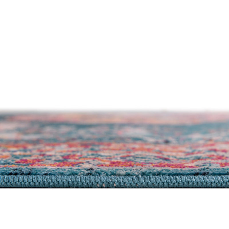 Mystic Oasis Collection Area Rug -  Caravan Round Turquoise  lifestyle 38