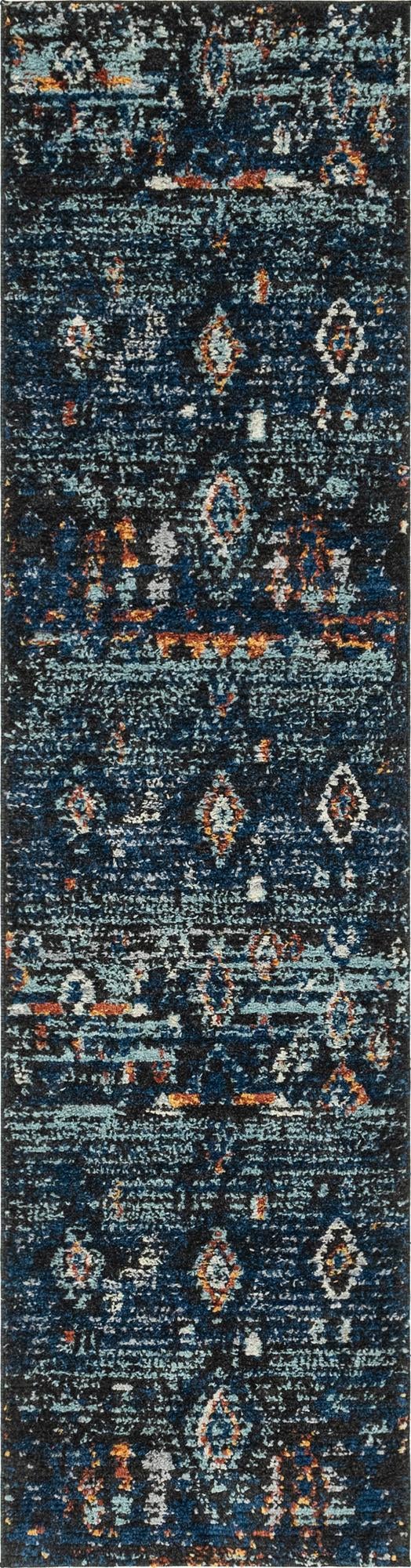 Tangier Treasures Collection Area Rug - Casablanca Runner Navy Blue  lifestyle 64