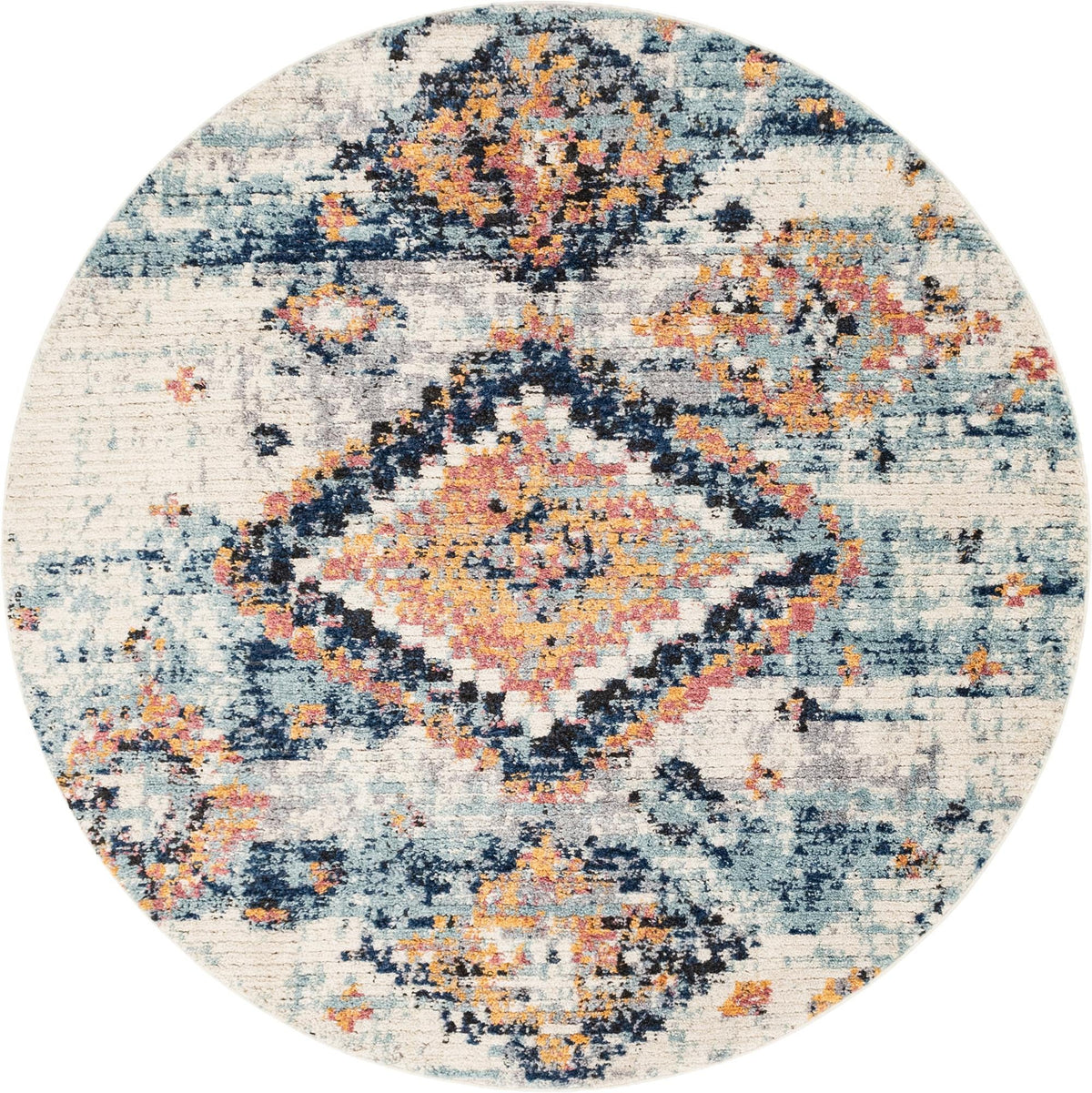 Tangier Treasures Collection Area Rug -  Fez Round Ivory  lifestyle 11