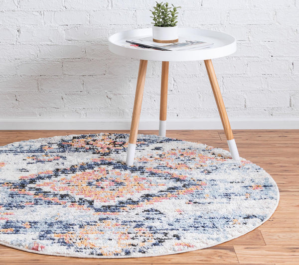Tangier Treasures Collection Area Rug -  Fez Round Ivory  lifestyle 15
