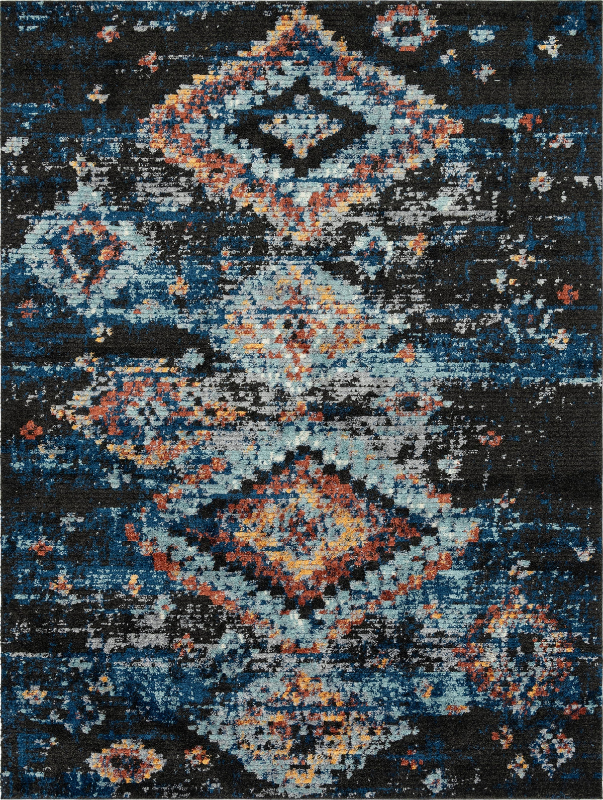 Tangier Treasures Collection Area Rug -  Fez Rectangle Navy Blue  lifestyle 2