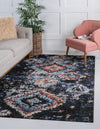 Tangier Treasures Collection Area Rug -  Fez Rectangle Navy Blue  lifestyle 3
