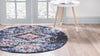 Tangier Treasures Collection Area Rug -  Fez Round Navy Blue  lifestyle 33