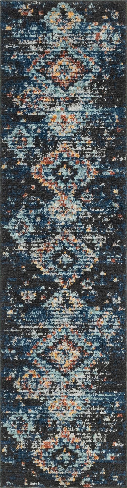 Tangier Treasures Collection Area Rug -  Fez Runner Navy Blue  lifestyle 68