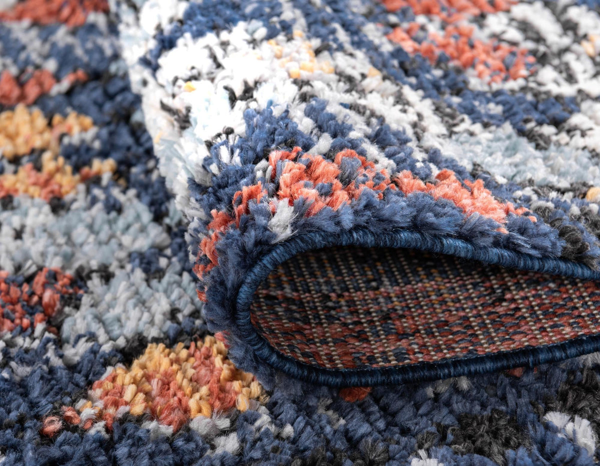 Tangier Treasures Collection Area Rug -  Marrakech Rectangle Navy Blue  lifestyle 52