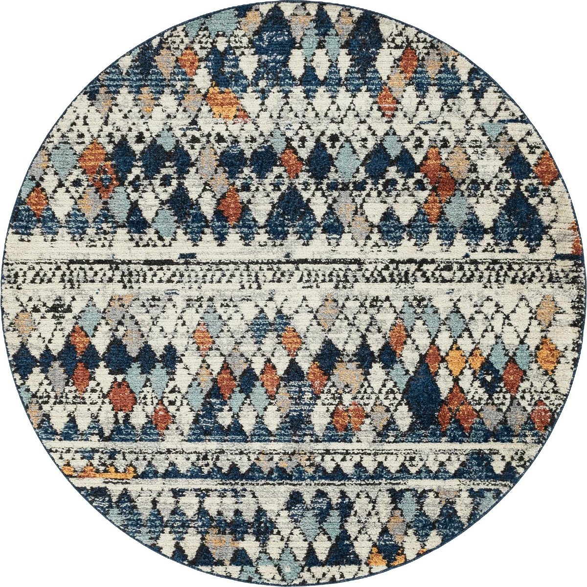 Tangier Treasures Collection Area Rug -  Marrakech Round Multi  lifestyle 116