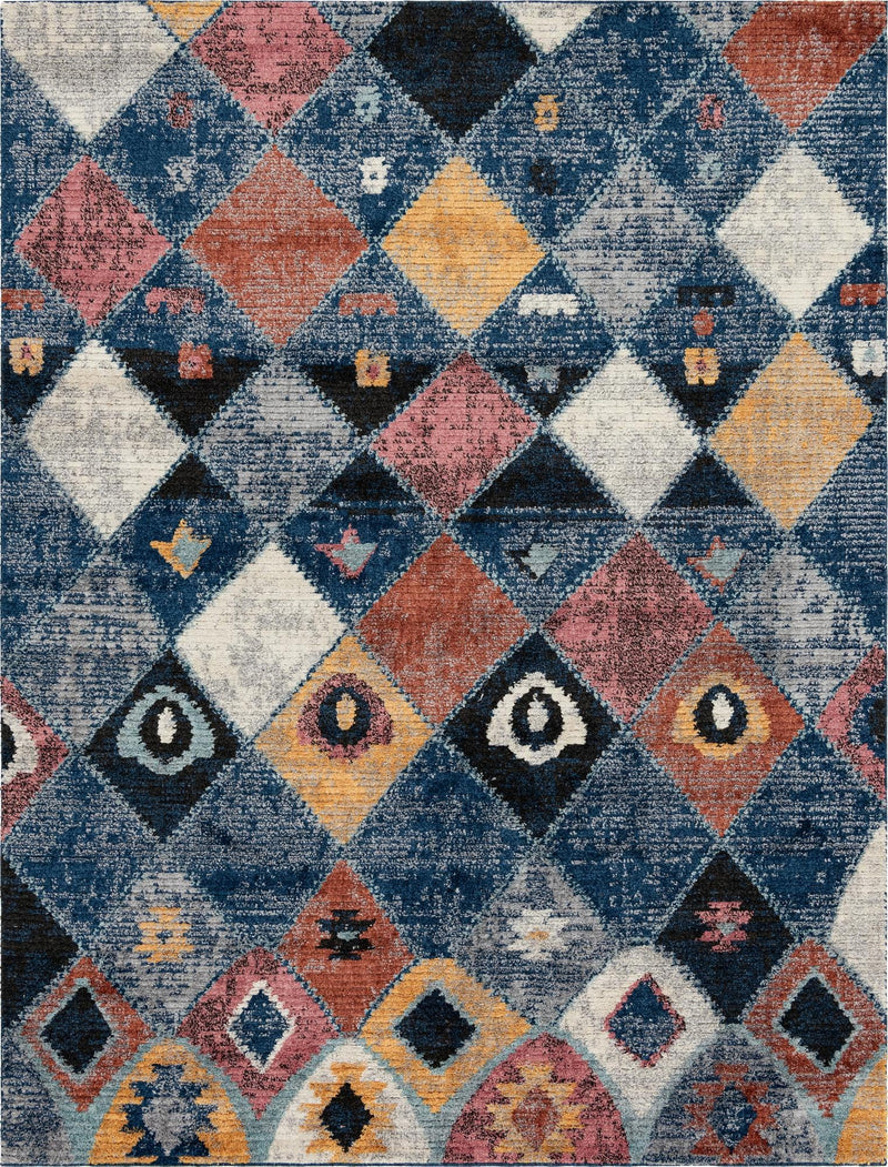Tangier Treasures Collection Area Rug -  Rabat Rectangle Blue  lifestyle 2