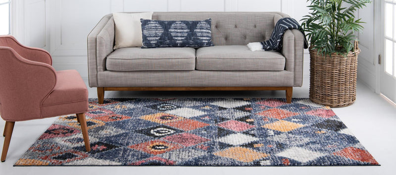Tangier Treasures Collection Area Rug -  Rabat Rectangle Blue  lifestyle 8