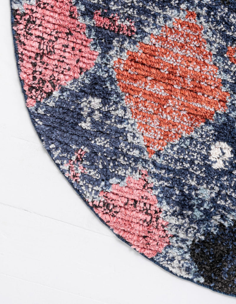 Tangier Treasures Collection Area Rug -  Rabat Round Blue  lifestyle 45