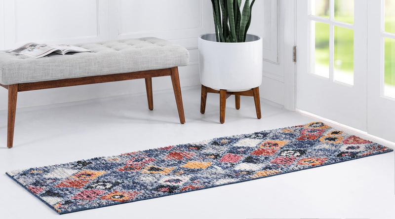 Tangier Treasures Collection Area Rug -  Rabat Runner Blue  lifestyle 35