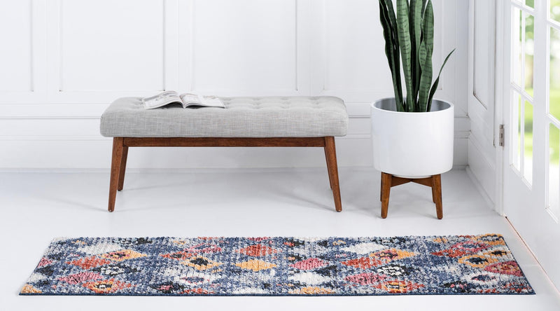 Tangier Treasures Collection Area Rug -  Rabat Runner Blue  lifestyle 39