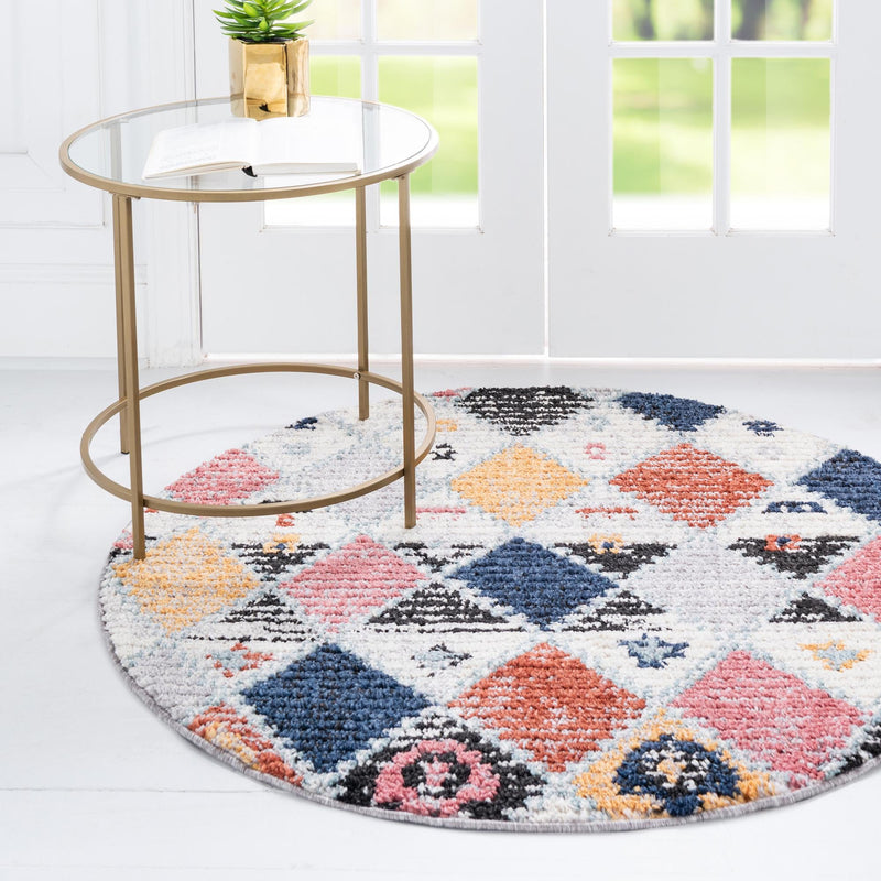 Tangier Treasures Collection Area Rug -  Rabat Round Multi  lifestyle 17