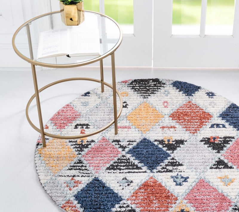 Tangier Treasures Collection Area Rug -  Rabat Round Multi  lifestyle 19