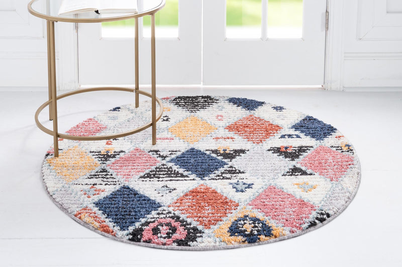 Tangier Treasures Collection Area Rug -  Rabat Round Multi  lifestyle 21
