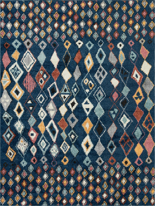 Tangier Treasures Collection Area Rug -  Essaouira Rectangle Navy Blue Main