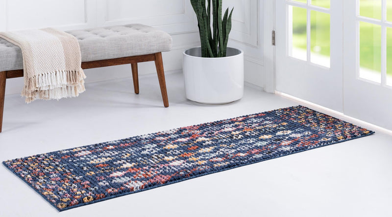 Tangier Treasures Collection Area Rug -  Essaouira Runner Navy Blue  lifestyle 41