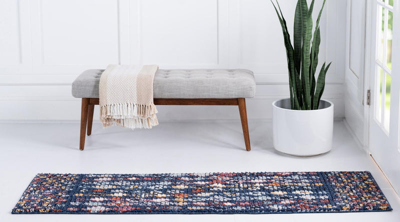 Tangier Treasures Collection Area Rug -  Essaouira Runner Navy Blue  lifestyle 45