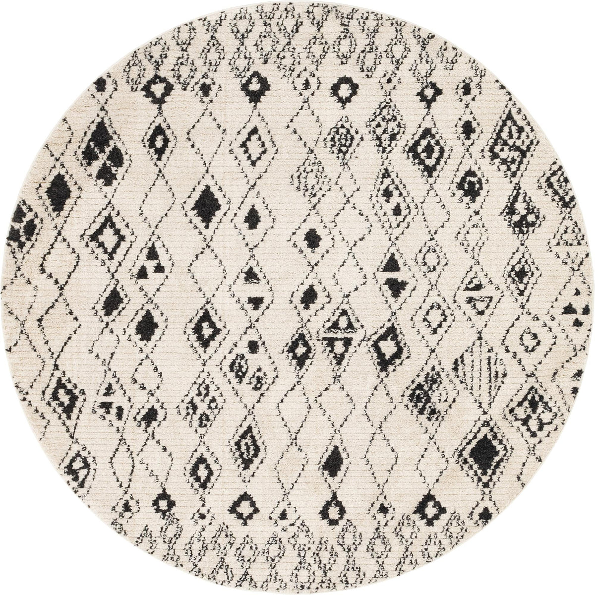 Tangier Treasures Collection Area Rug -  Essaouira Round Ivory  lifestyle 36