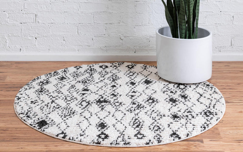Tangier Treasures Collection Area Rug -  Essaouira Round Ivory  lifestyle 48