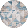 Dresden Elegance Collection Area Rug - Meissen Round Blue  lifestyle 35